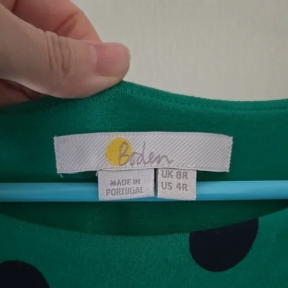 Boden Jersey Green Polka Dot Maxi Dress - Picture 4 of 7